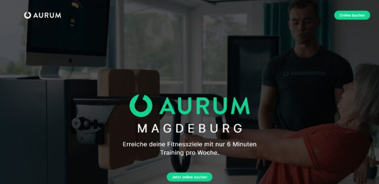 Webdesign-Referenz: Website von Aurum Magdeburg