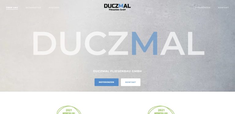 Webdesign-Referenz: Website der Enrico Duczmal Fliesenbau GmbH Magdeburg