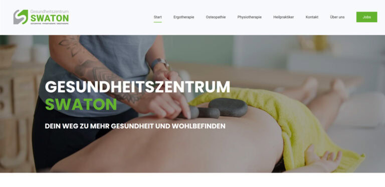 Webdesign-Referenz: Website des Gesundheitszentrums Swaton