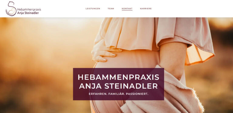 Webdesign-Referenz: Website der Hebammenpraxis Steinadler
