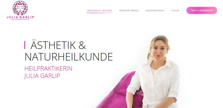 Webdesign-Referenz: Website der Heilpraktikerin Julia Garlip in Magdeburg