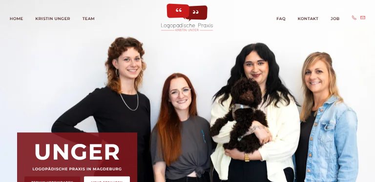 Webdesign-Referenz: Website der Logopädischen Praxis Unger in Magdeburg