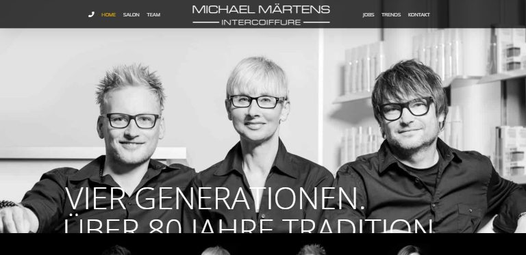 Webdesign-Referenz: Website von Michael Märtens Intercoiffure Magdeburg
