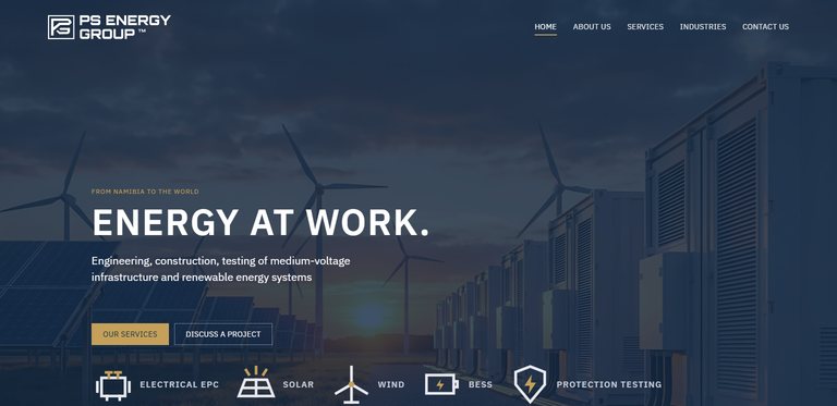 Webdesign-Referenz: Website von PS Energy Group