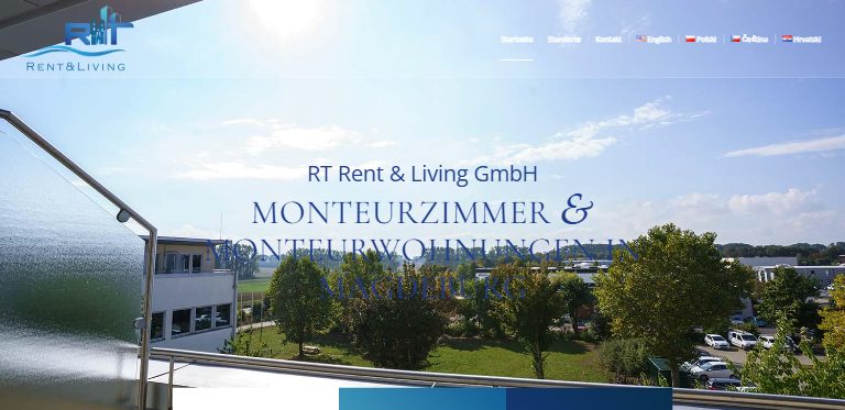Webdesign-Referenz: Website von Rent & Living, Monteurzimmer in Magdeburg