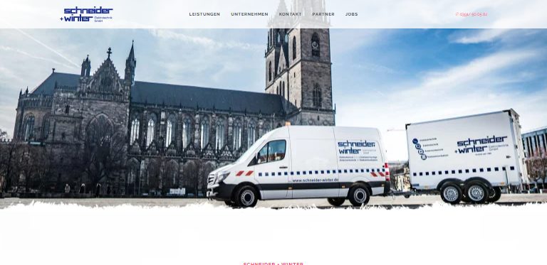 Webdesign-Referenz: Website der Schneider & Winter Elektrotechnik GmbH Magdeburg