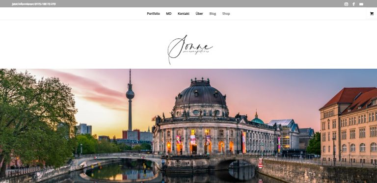 Webdesign-Referenz: Website von Sven Sonnenberg Fotografie